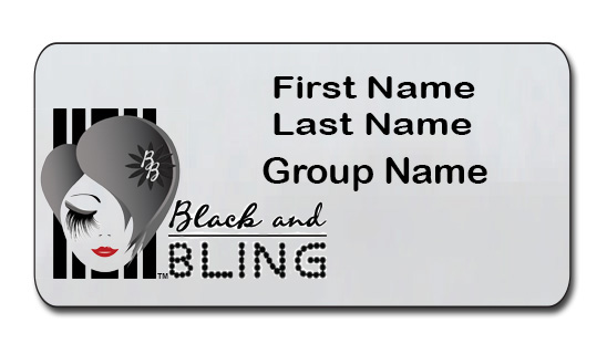 Black Bling NAME TAG